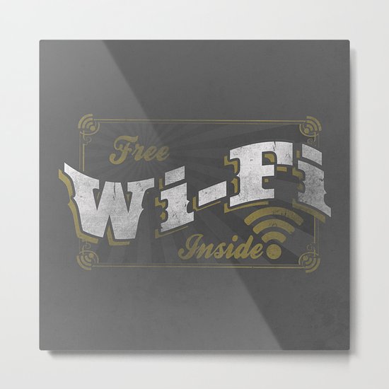 vintage wifi Metal Print
