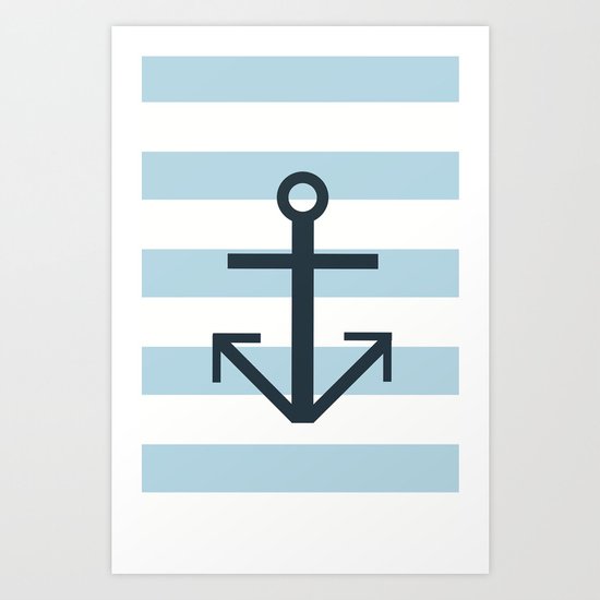 Nautical Stripes Art Print