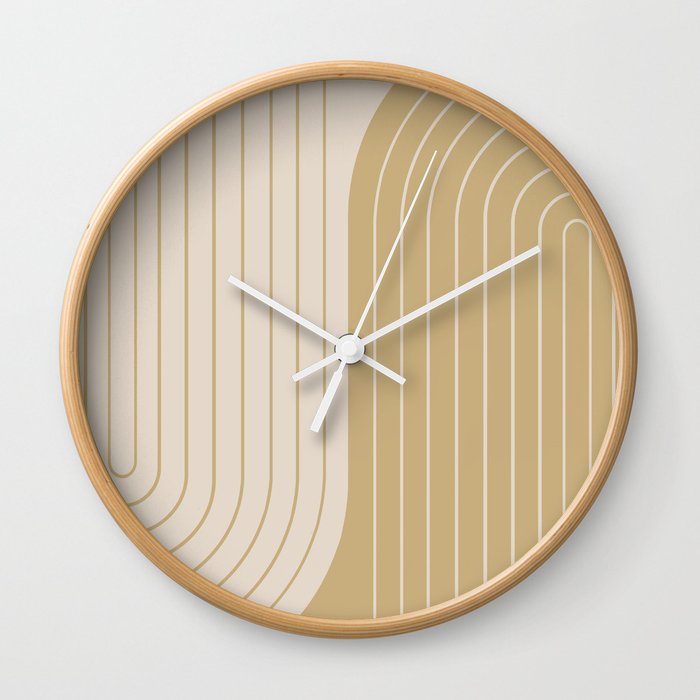 Two Tone Line Curvature LX Wall Clock