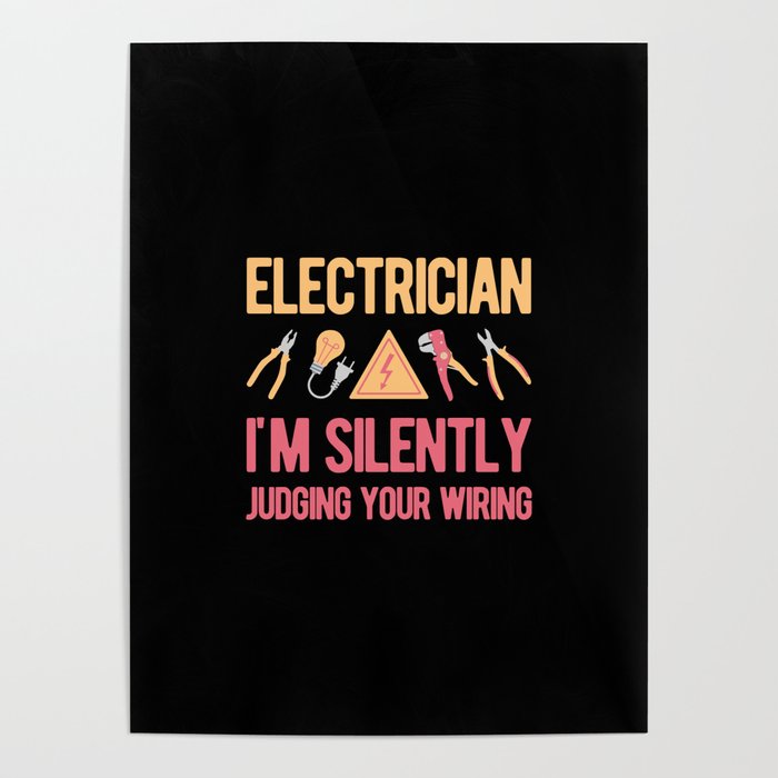 Funny Electrician Poster