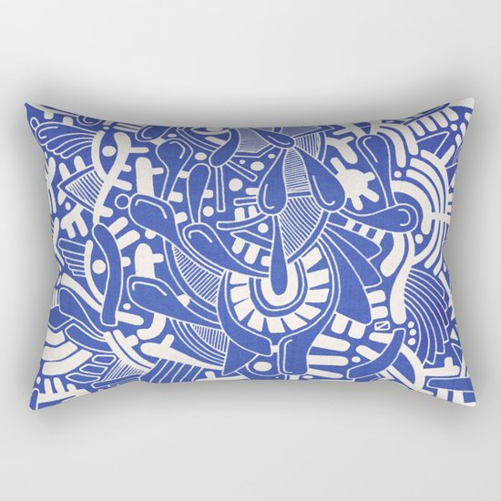 - captain lost in blue - Rectangular Pillow