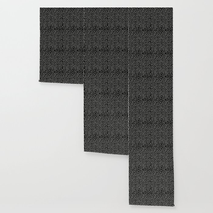 Brush Dot Pattern Black Wallpaper By Dngrmouse Society6