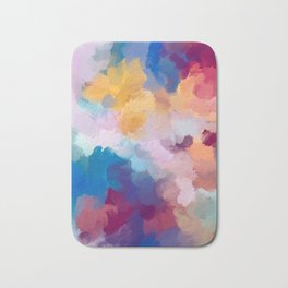 New Beginnings In Full Color | Abstract Texture Color Design Bath Mat