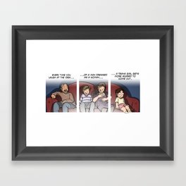 Scared to come out Framed Art Print