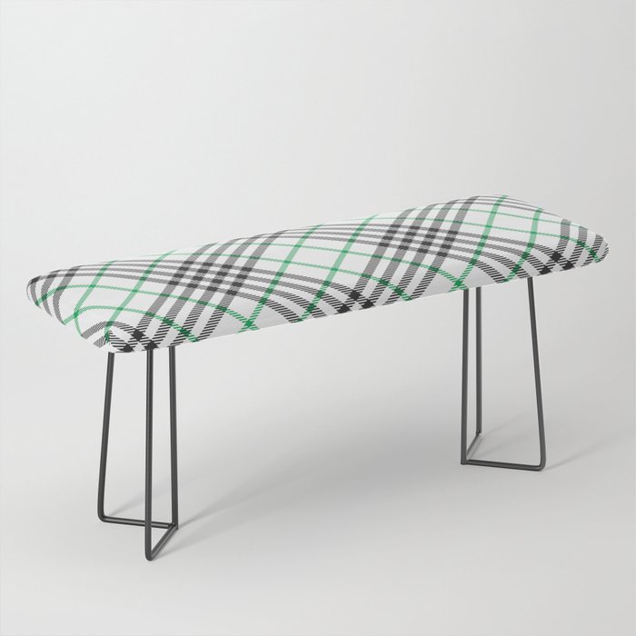Abstract Farmhouse Style Gingham Check  Bench