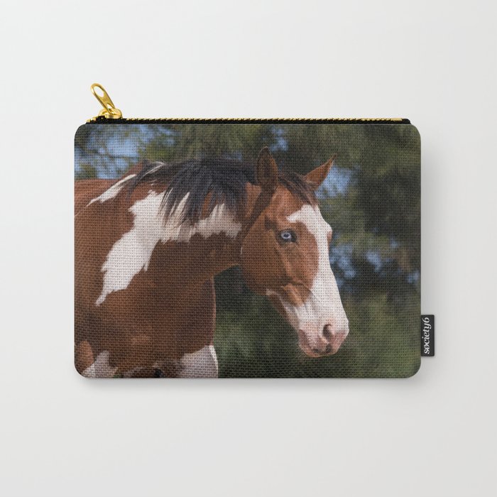 Paint Horse Portrait Carry-All Pouch