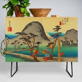 Vintage Woodblock - Hiratsuka Japan Credenza