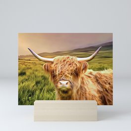 Highland Cow (Painting) Mini Art Print