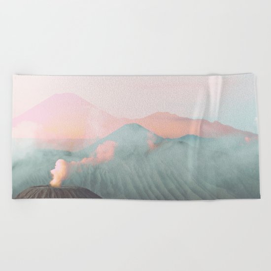 Pastel Volcano Beach Towel