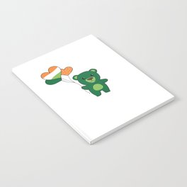 Bear With Ireland Balloons Cute Animals Happiness Notebook