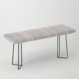 Ethnic Spotted Stripes in Beige Stone  Bench