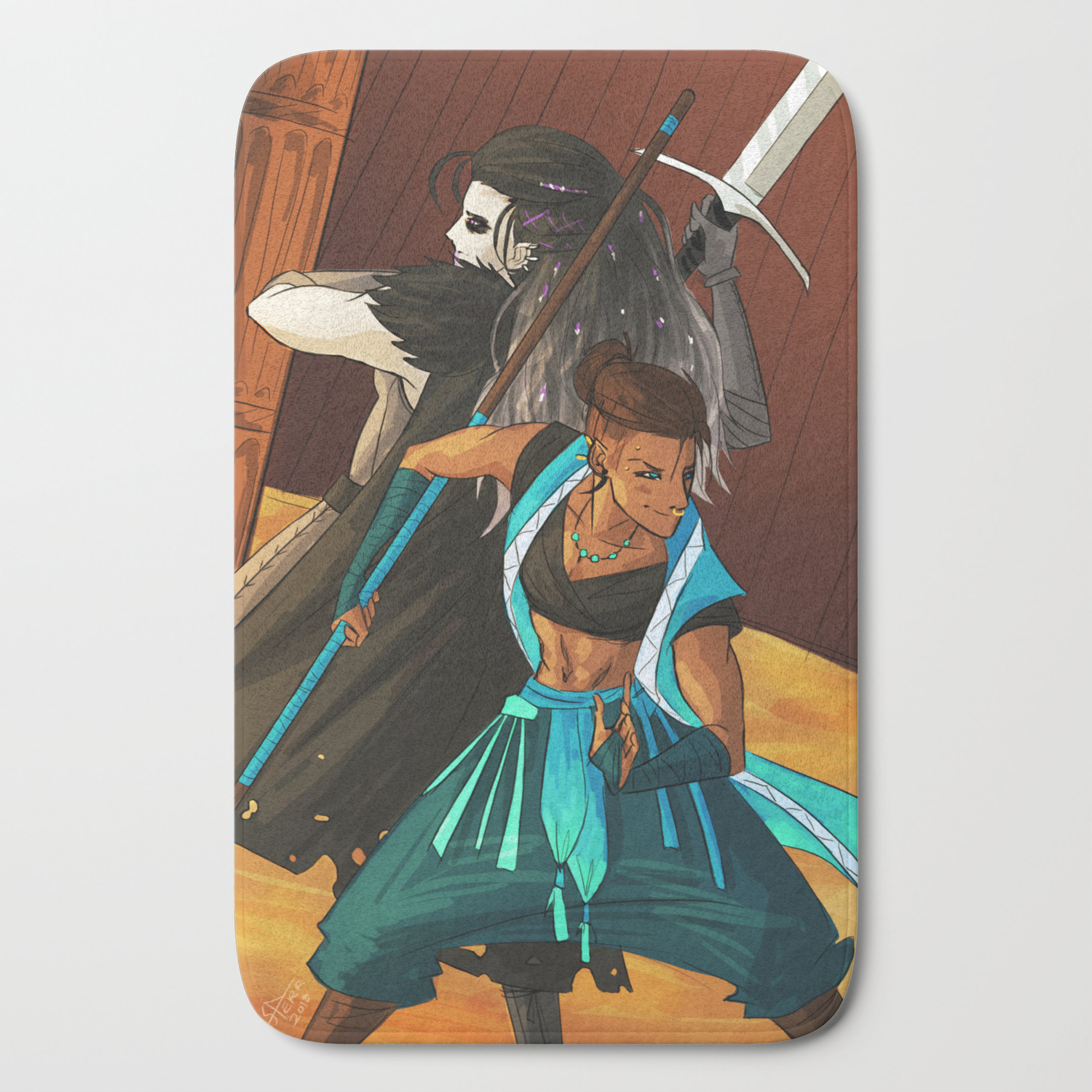 Beau And Yasha Painting Bath Mat By Wisperr Society6