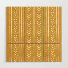Arrow and Spotted Pattern in Yellow Wood Wall Art