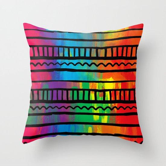 Indigenous traces Throw Pillow
