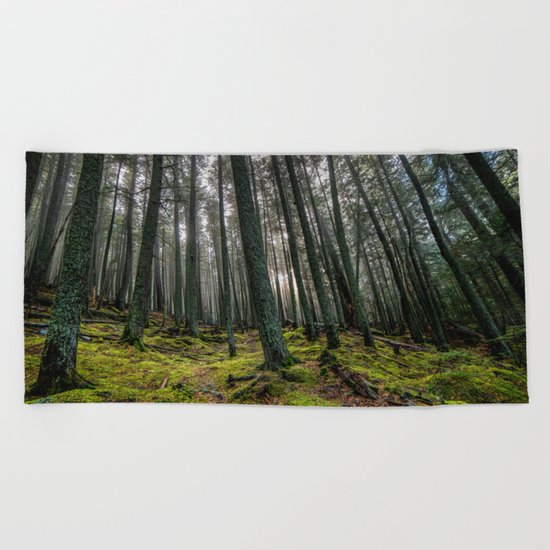 Escape Into The Woods Beach Towel