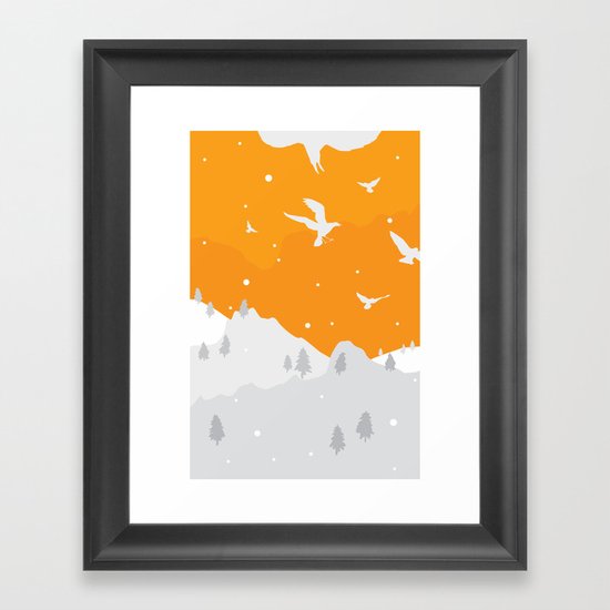 Winter Hills Framed Art Print