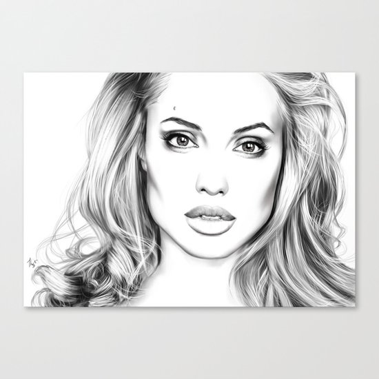 Angelina Jolie fanart Canvas Print