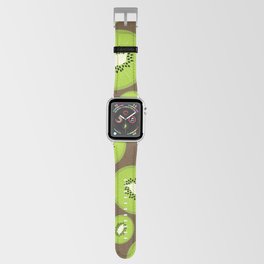 Kiwi Fruit Pattern (Brown) Apple Watch Band