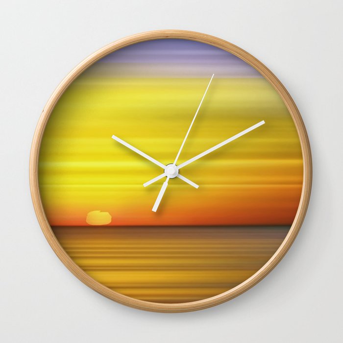 Yellow Sunset Wall Clock