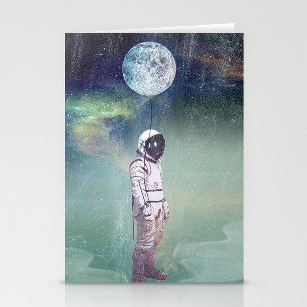 Moon Balloon Stationery Cards