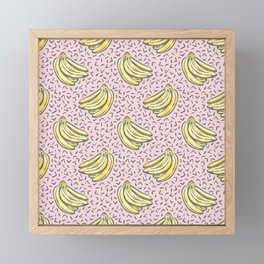 Go Bananas! (pink) Framed Mini Art Print