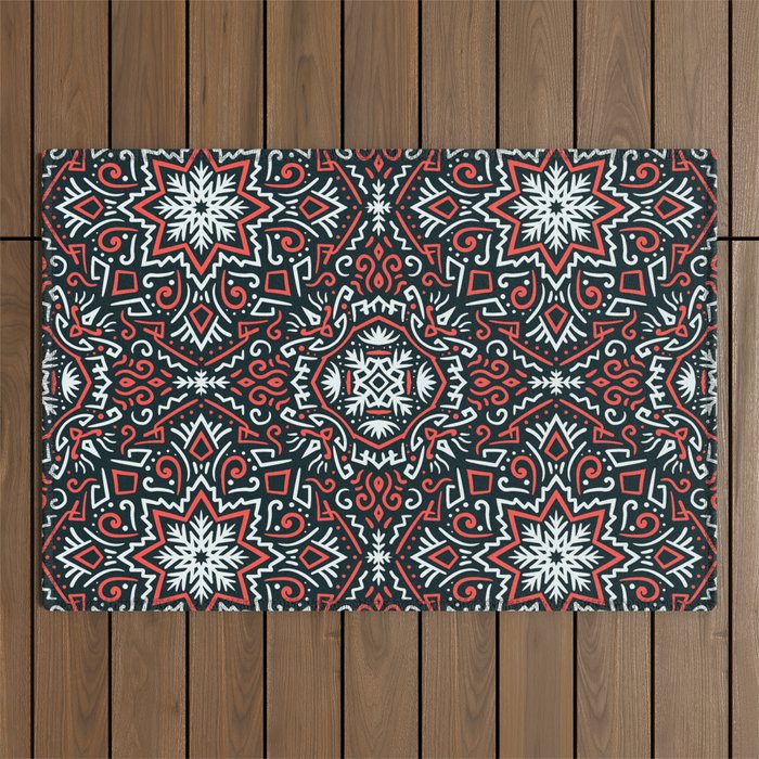 Beautiful Christmas Patterns Outdoor Rug