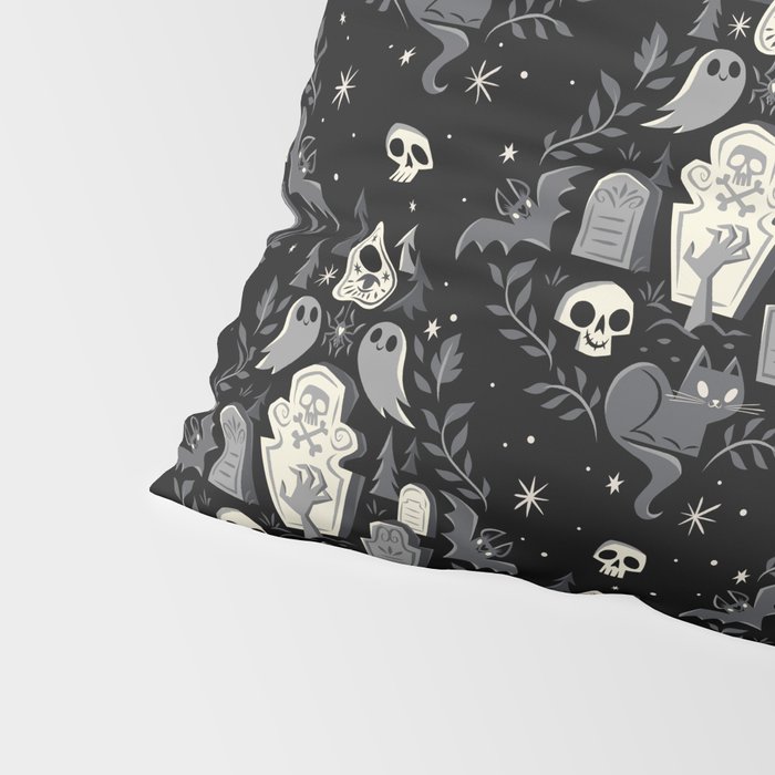 Society6 Graveyard Ghouls by There Will Be Cute on Pillow Sham Microfiber Polyester King Set of 2