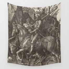 Death, Knight and the Devil - Albrecht Durer 1513 Wall Tapestry