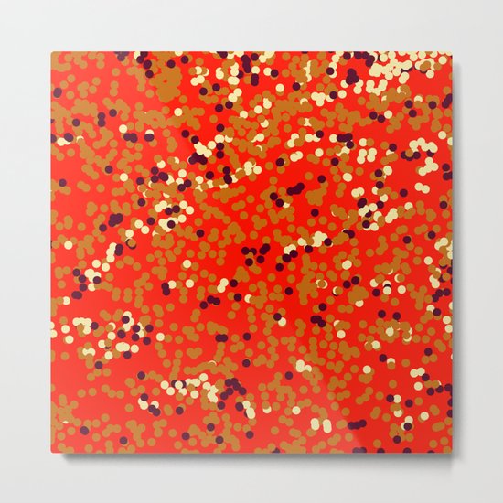 dots on red Metal Print