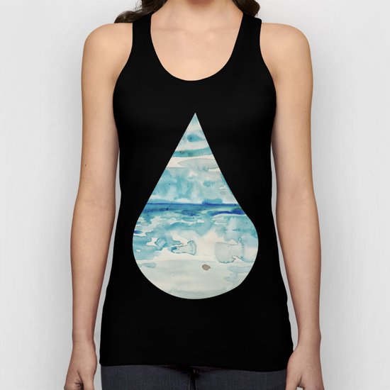 Miami Beach Watercolor #6 Unisex Tank Top