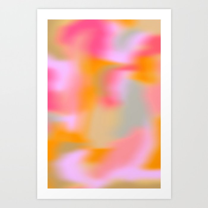 Cloud Color - Pink Art Print