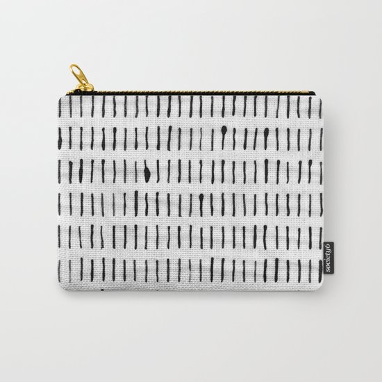 Black Ink Woodstock Pattern on White Carry-All Pouch