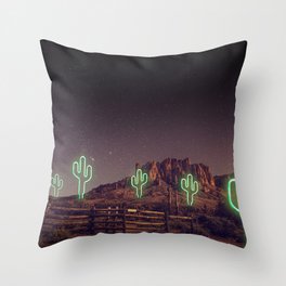 UFO forest Throw Pillow