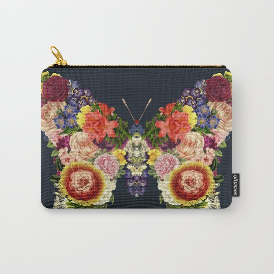 Spring Butterfly Floral Carry-All Pouch