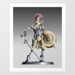 Undead Skeleton Warrior - DnD Inspired Art Art Print