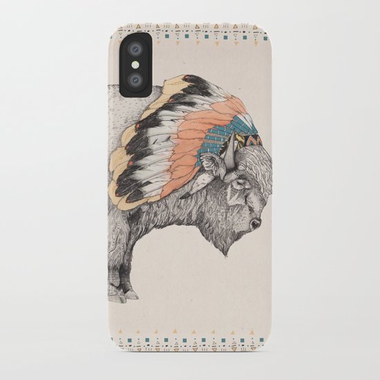 White Bison iPhone Case