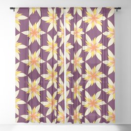 Floral Flame Sheer Curtain