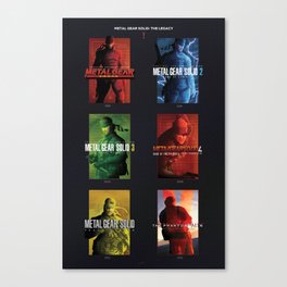 Metal Gear Solid "Legacy" Tribute Poster Canvas Print