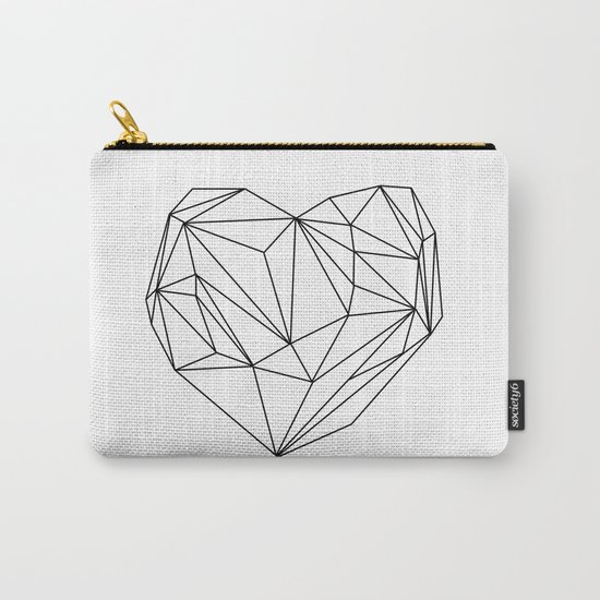 Heart Graphic (black on white) Carry-All Pouch