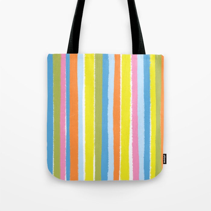 Retro Spring Stripes  Tote Bag