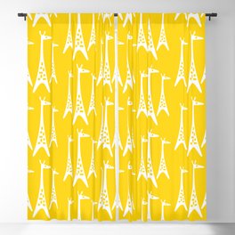 Giraffe Pattern 221 Yellow Blackout Curtain