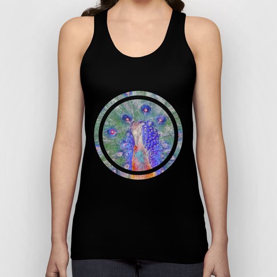 Painted Peacock Unisex Tank Top