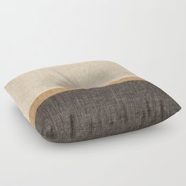 Brown and Caramel Simple Stripe Abstract Floor Pillow