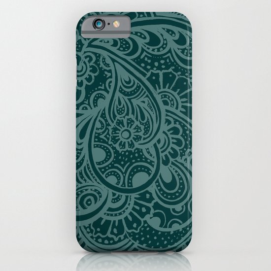 Teal Paisley iPhone & iPod Case
