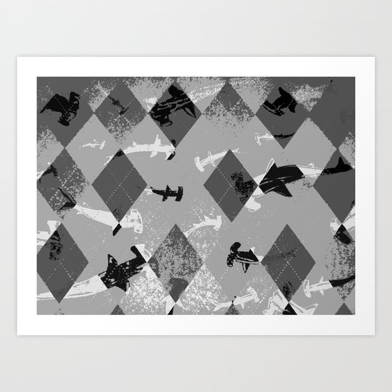 Argyle Frenzy in Highlight Art Print
