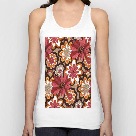 Flower Pattern Unisex Tank Top