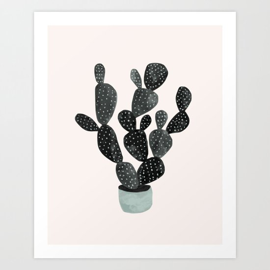 Cactus in pink var 2 Art Print