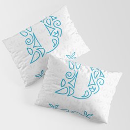 D Scallop: Blue Pillow Sham