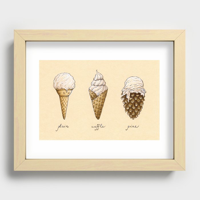 Ice Cream Cones Recessed Framed Print