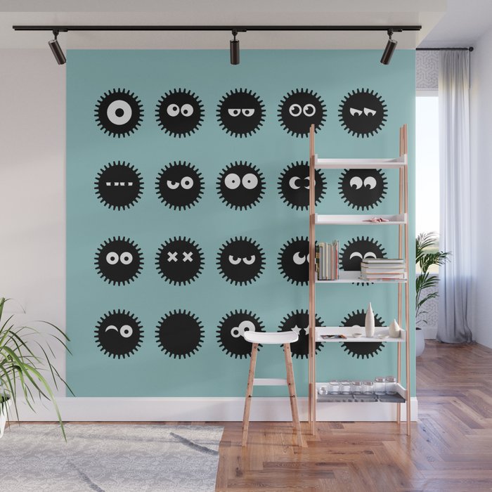 Spirited Away Soot sprites Wall Mural by Maira Artwork